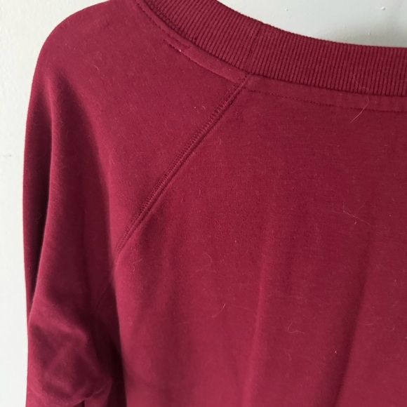 Eddie Bauer Womens Sweater Red Knit Long Sleeve Scoop Neck Pullover Size L - Picture 5 of 7